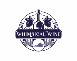 Grape Wine Virginia logo design