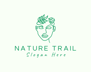 Garden Natural Woman Face logo design