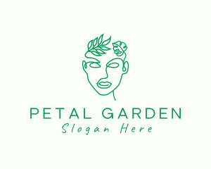 Garden Natural Woman Face logo design