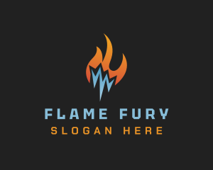 Ice Thermal Flame logo design