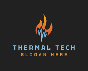 Ice Thermal Flame logo design