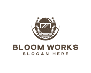 Welding Mask Blowtorch logo design