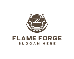 Welding Mask Blowtorch logo design