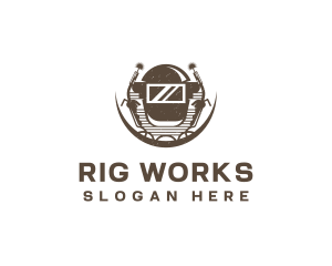 Welding Mask Blowtorch logo design