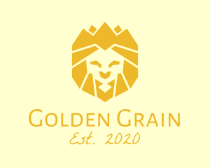 Golden Wild Lion logo design