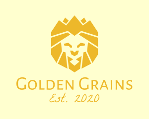 Golden Wild Lion logo design