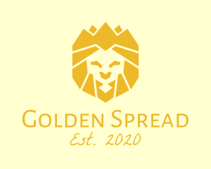 Golden Wild Lion logo design