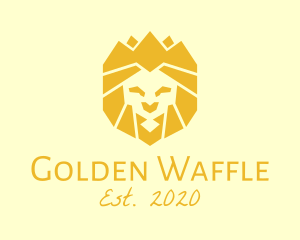 Golden Wild Lion logo design