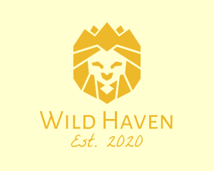 Golden Wild Lion logo design