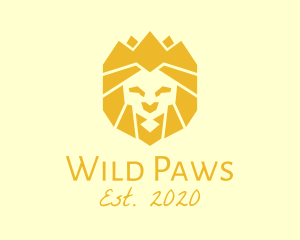 Golden Wild Lion logo design