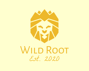 Golden Wild Lion logo design