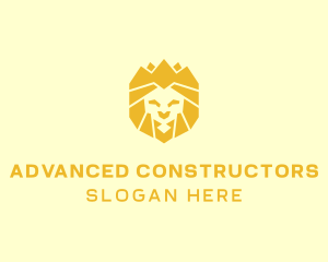 Golden Wild Lion logo design