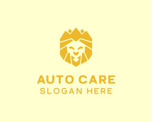 Golden Wild Lion logo design