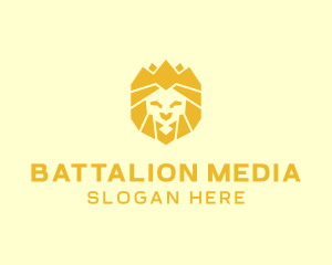 Golden Wild Lion logo design