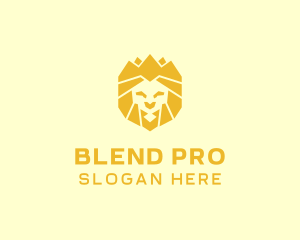 Golden Wild Lion logo design