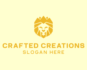 Golden Wild Lion logo design