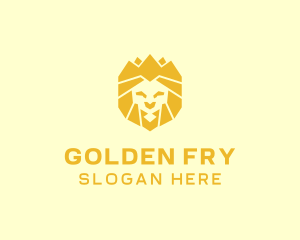 Golden Wild Lion logo design