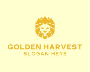 Golden Wild Lion logo design