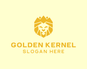 Golden Wild Lion logo design