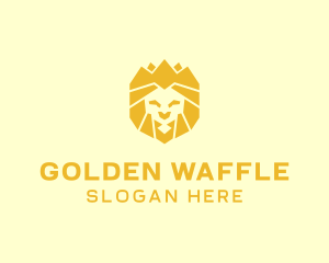 Golden Wild Lion logo design