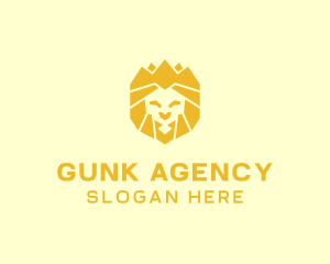 Golden Wild Lion logo design