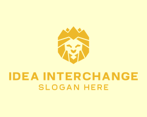 Golden Wild Lion logo design