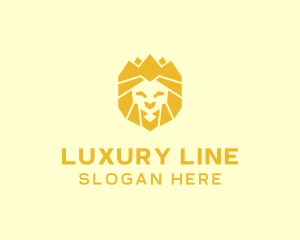 Golden Wild Lion logo design