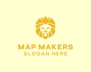 Golden Wild Lion logo design