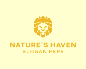 Golden Wild Lion logo design