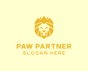 Golden Wild Lion logo design