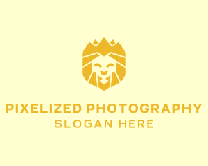 Golden Wild Lion logo design