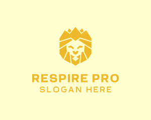 Golden Wild Lion logo design