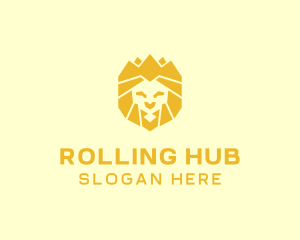 Golden Wild Lion logo design