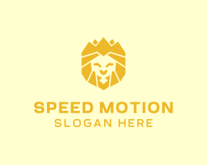 Golden Wild Lion logo design