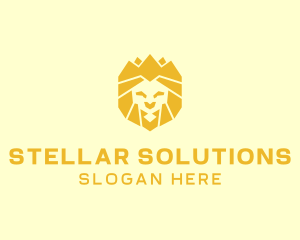 Golden Wild Lion logo design