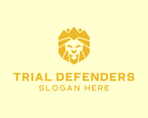 Golden Wild Lion logo design