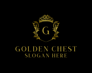 Golden Regal Crown logo design