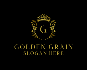 Golden Regal Crown logo design