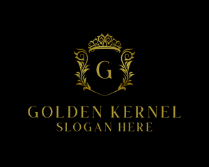 Golden Regal Crown logo design