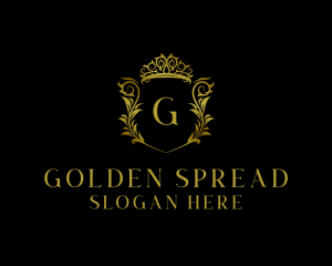 Golden Regal Crown logo design