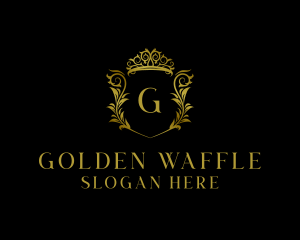 Golden Regal Crown logo design