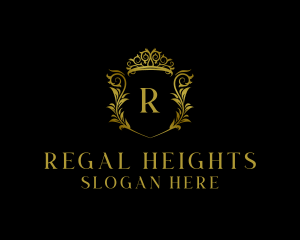 Golden Regal Crown logo design