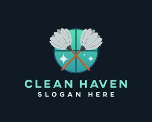 Feather Duster Cleaning logo design