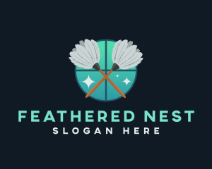 Feather Duster Cleaning logo design