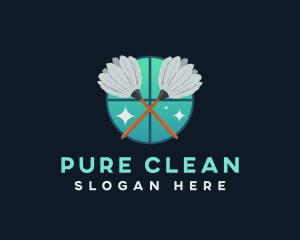 Feather Duster Cleaning logo design