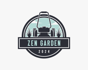 Gardener Grass Cutting logo design