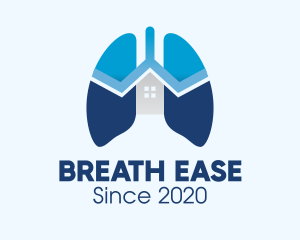 Blue Respiratory Lungs Clinic logo design