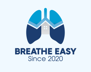 Blue Respiratory Lungs Clinic logo design