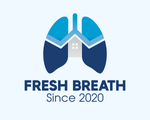 Blue Respiratory Lungs Clinic logo design