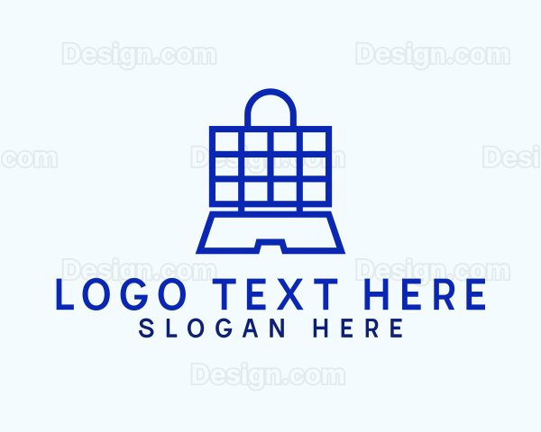 Shopping Bag Laptop Logo